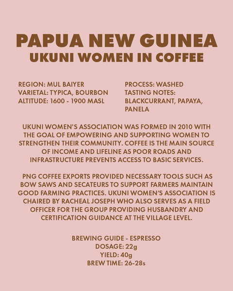 PNG Ukuni Women in Coffee