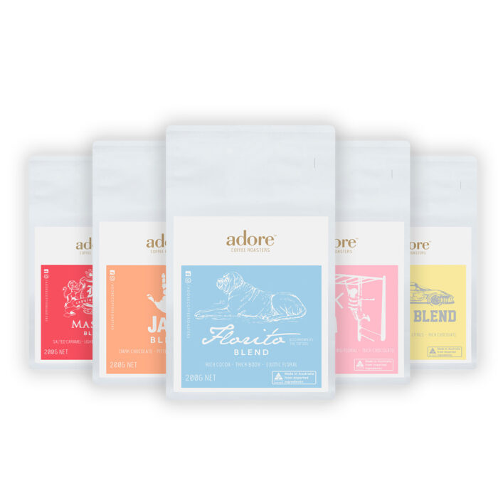Adore Coffee 5 specialty cafe coffee blends pack