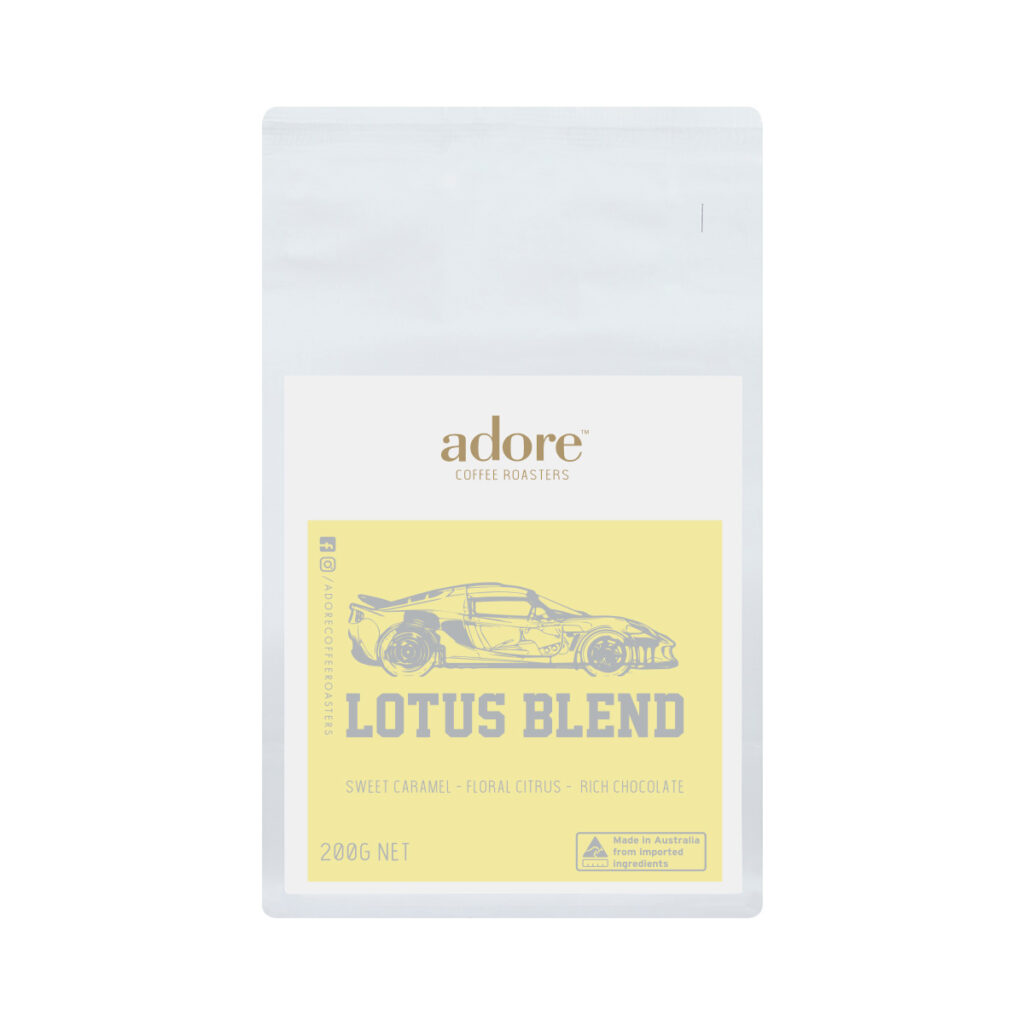 Image of 200g bag Lotus specialty coffee beans blend