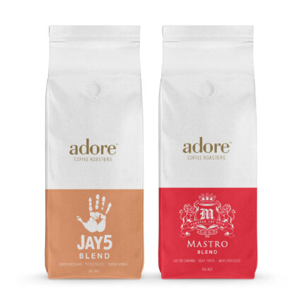 Medium Roast Pack, Jay5 and Mastro specialty coffee blends.